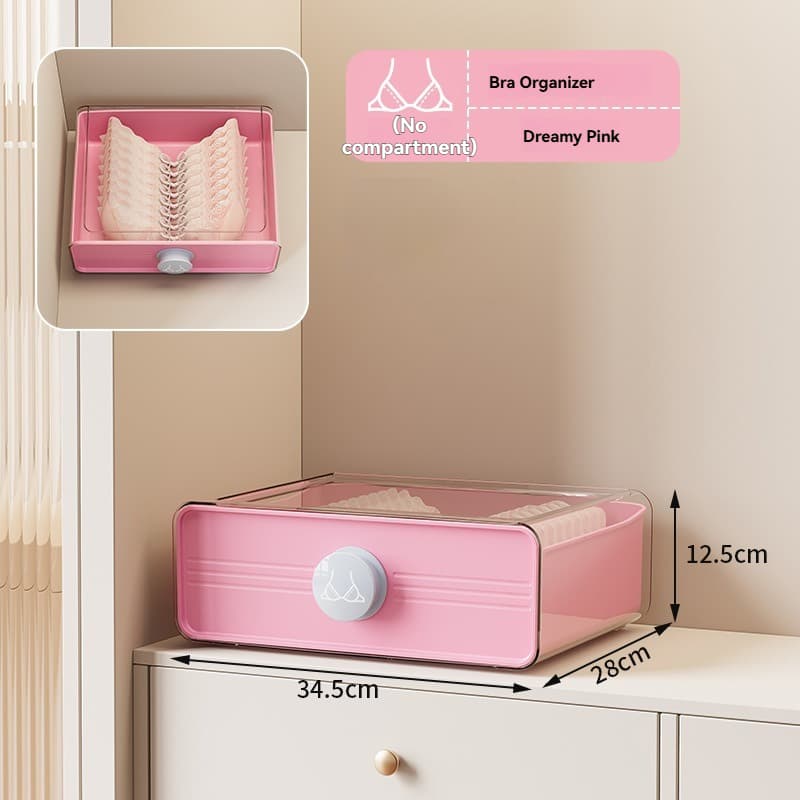 Plastic Underwear Storage Box for Drawer and Closet Organization