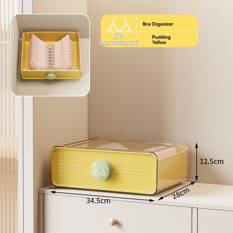 Plastic Underwear Storage Box for Drawer and Closet Organization