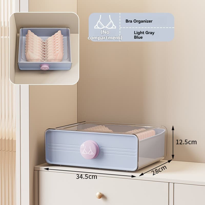Plastic Underwear Storage Box for Drawer and Closet Organization