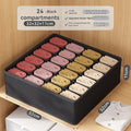 24 Grid Fabric Drawer Organizer for Socks and Underwear Storage